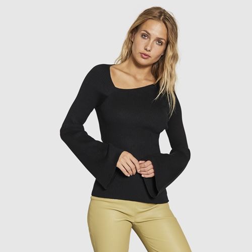 Tröjor&Koftor - Sherry knit top – black